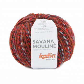 Filato stoppino melange acrilico lana alpaca spessore medio art. Savana Mouline Katia...
