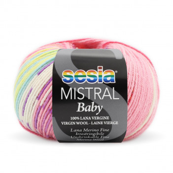 Filato pura lana vergine melange fantasia copertine spessore fino Art. Mistral Baby...