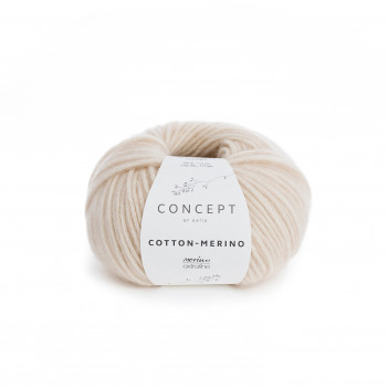 Filato lana cotone pastello fibre naturali, spessore medio. Art: Cotton-merino Katia...