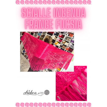 Pattern scialle Ingenua frange fucsia