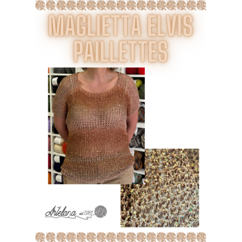 Pattern maglietta elvis paillettes