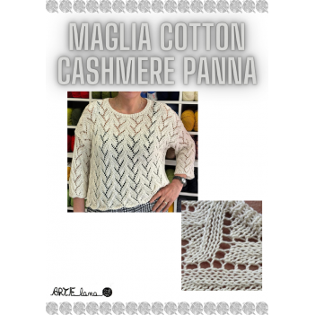 Pattern maglia cotton-cashmire panna