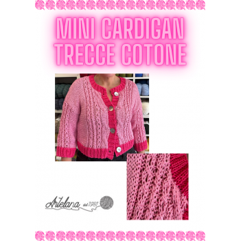 Pattern mini cardigan trecce cotone