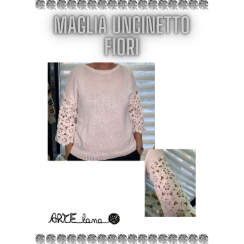 Pattern maglia uncinetto fiori