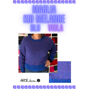 Pattern maglia kid melange blu viola