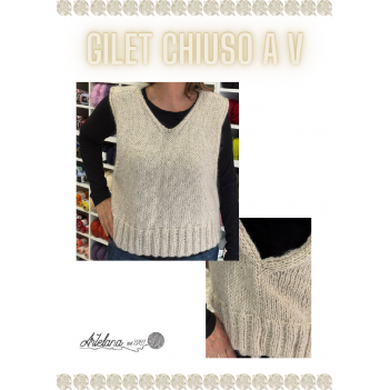 Pattern gilet glam chiuso scollo V