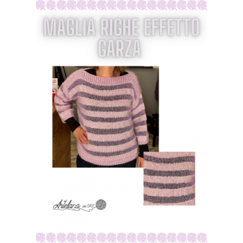 Pattern maglia righe effetto garza