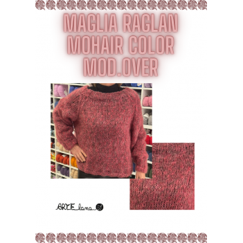 Pattern maglia raglan mohair color mod.over
