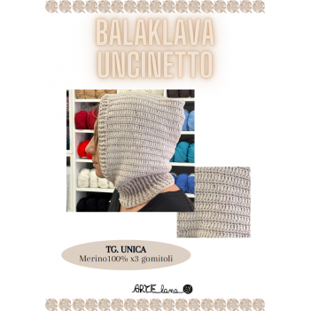 Pattern balaklava uncinetto con QR code