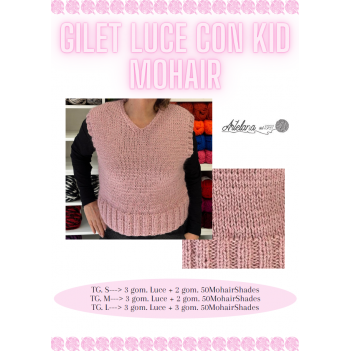 Pattern gilet luce con kid mohair