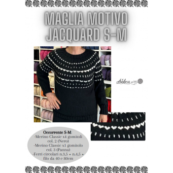 Pattern maglia motivo Jacquard S+M
