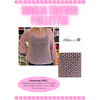 Pattern maglia traforo paillettes