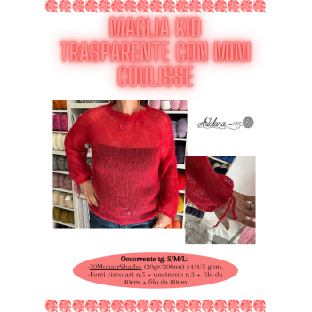 Pattern maglia Kid trasparente con mini coulisse