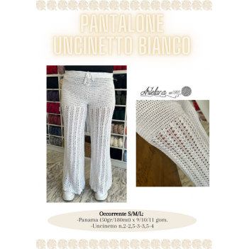 Pattern pantalone uncinetto bianco