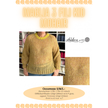 Pattern maglia 3 fili Kid Mohair
