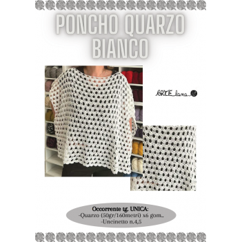 Pattern poncho Quarzo bianco