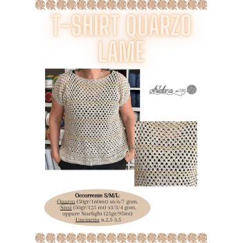 Pattern t-shirt Quarzo lamè
